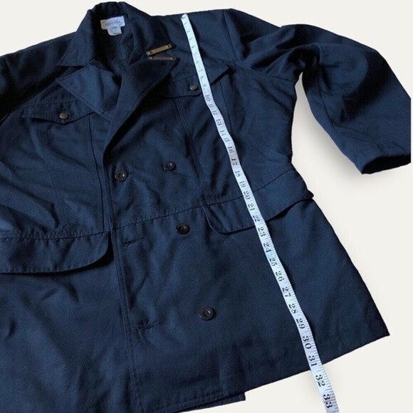 𝅺80s Marithe Francois Girbaud Military Jacket Blazer Black Grunge Mens M - Picture 12 of 13